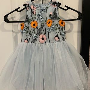 Beautiful blue floral toddler dress